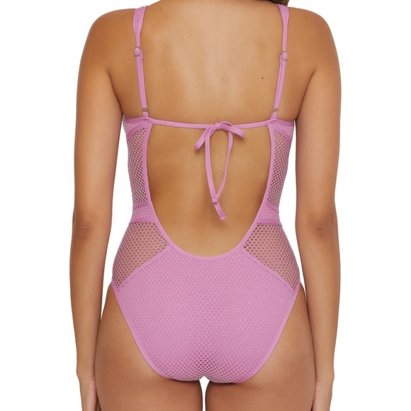 Becca by Rebecca Virtue Network Show & Tell Plunge One Piece Swimsuit - Picture 3 of 10